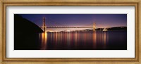 Golden Gate Bridge Lit Up at Dusk, San Francisco Bay Fine Art Print