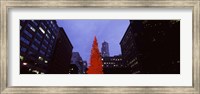Low angle view of a Christmas tree, San Francisco, California, USA Fine Art Print