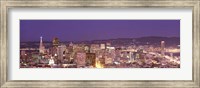 High angle view of a city at dusk, San Francisco, California, USA Fine Art Print