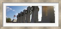 Colonnade in a war memorial, National World War II Memorial, Washington DC, USA Fine Art Print