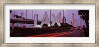 Airport at dusk, Los Angeles International Airport, Los Angeles, Los Angeles County, California, USA Fine Art Print