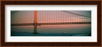 Bridge across the river, Verrazano-Narrows Bridge, New York Harbor, New York City, New York State, USA Fine Art Print