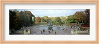 Tourists in a park, Bethesda Fountain, Central Park, Manhattan, New York City, New York State, USA Fine Art Print