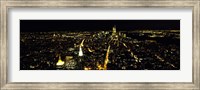 Night view of New York City, New York State, USA Fine Art Print