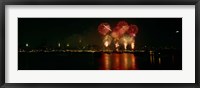 Fireworks display at night on Independence Day, New York City, New York State, USA Fine Art Print