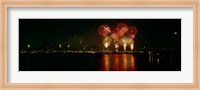 Fireworks display at night on Independence Day, New York City, New York State, USA Fine Art Print