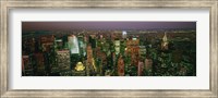 Skyscrapers at night, New York City, New York State, USA Fine Art Print