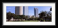 Buildings in a city viewed from a park, Plant Park, University Of Tampa, Tampa, Hillsborough County, Florida, USA Fine Art Print