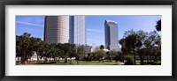 Buildings in a city viewed from a park, Plant Park, University Of Tampa, Tampa, Hillsborough County, Florida, USA Fine Art Print