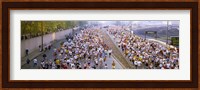 Crowd running in a marathon, Chicago Marathon, Chicago, Illinois, USA Fine Art Print