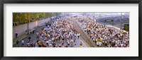 Crowd running in a marathon, Chicago Marathon, Chicago, Illinois, USA Fine Art Print