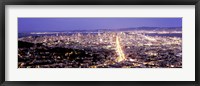 Aerial view of a city, San Francisco, California, USA Fine Art Print