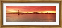 Bay Bridge with city skyline, San Francisco, California, USA Fine Art Print