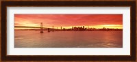 Bay Bridge with city skyline, San Francisco, California, USA Fine Art Print