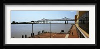 Bridge across a river, Crescent City Connection Bridge, Mississippi River, New Orleans, Louisiana, USA Fine Art Print