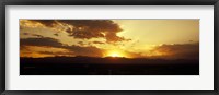 Silhouette of mountains at sunrise, Denver, Colorado, USA Fine Art Print