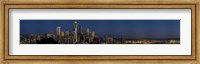 Skyscrapers in a city, Space Needle, Seattle, King County, Washington State, USA Fine Art Print