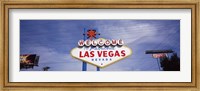 Low angle view of Welcome sign, Las Vegas, Nevada, USA Fine Art Print