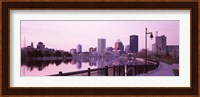 Buildings at the waterfront, Genesee, Rochester, Monroe County, New York State Fine Art Print
