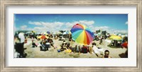 Bright Umbrella on Coney Island Fine Art Print