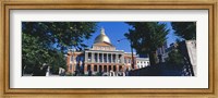 Facade of a government building, Massachusetts State Capitol, Boston, Suffolk County, Massachusetts, USA Fine Art Print