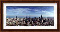 Aerial view of a cityscape with Lake Michigan in the background, Chicago River, Chicago, Cook County, Illinois, USA Fine Art Print