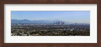 City with mountains in the background, Los Angeles, California, USA 2010 Fine Art Print