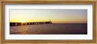 Bridge at sunrise, Sunshine Skyway Bridge, Tampa Bay, St. Petersburg, Pinellas County, Florida, USA Fine Art Print