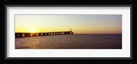 Bridge at sunrise, Sunshine Skyway Bridge, Tampa Bay, St. Petersburg, Pinellas County, Florida, USA Fine Art Print