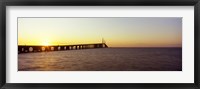 Bridge at sunrise, Sunshine Skyway Bridge, Tampa Bay, St. Petersburg, Pinellas County, Florida, USA Fine Art Print