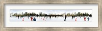 360 degree view of tourists ice skating, Wollman Rink, Central Park, Manhattan, New York City, New York State, USA Fine Art Print