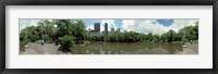 360 degree view of a pond in an urban park, Central Park, Manhattan, New York City, New York State, USA Fine Art Print