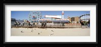 Tourists at an amusement park, Coney Island, Brooklyn, New York City, New York State, USA Fine Art Print