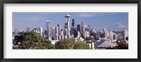 City viewed from Queen Anne Hill, Space Needle, Seattle, King County, Washington State, USA 2010 Fine Art Print