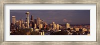 View of Space Needle and surrounding buildings, Seattle, King County, Washington State, USA 2010 Fine Art Print