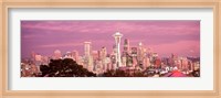 Night view of Seattle, King County, Washington State, USA 2010 Fine Art Print
