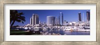 Boats in a Harbor, San Diego, California Fine Art Print
