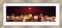 Moon Over Las Vegas at Night Fine Art Print