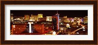 Las Vegas Skyline Lit Up at Night Fine Art Print