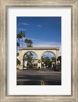Entrance gate to a studio, Paramount Studios, Melrose Avenue, Hollywood, Los Angeles, California, USA Fine Art Print