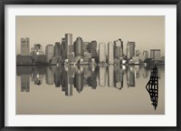 Reflection of buildings in water, Boston, Massachusetts, USA Fine Art Print