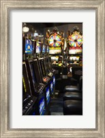 Slot machines at an airport, McCarran International Airport, Las Vegas, Nevada, USA Fine Art Print