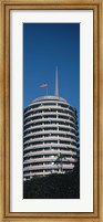 Low angle view of an office building, Capitol Records Building, City of Los Angeles, California, USA Fine Art Print