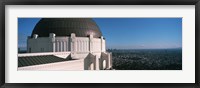 Observatory with cityscape in the background, Griffith Park Observatory, Los Angeles, California, USA 2010 Fine Art Print