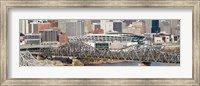 Bridge across a river, Paul Brown Stadium, Cincinnati, Hamilton County, Ohio, USA Fine Art Print