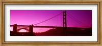 Low angle view of a suspension bridge, Golden Gate Bridge, San Francisco Bay, San Francisco, California, USA Fine Art Print
