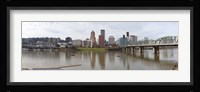 Buildings at the waterfront, Willamette River, Portland, Multnomah County, Oregon, USA 2010 Fine Art Print