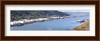 High angle view of a river, Willamette River, Portland, Multnomah County, Oregon, USA Fine Art Print