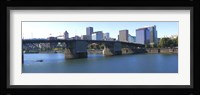Bridge across a river, Burnside Bridge, Willamette River, Portland, Multnomah County, Oregon, USA 2010 Fine Art Print