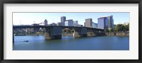 Bridge across a river, Burnside Bridge, Willamette River, Portland, Multnomah County, Oregon, USA 2010 Fine Art Print
